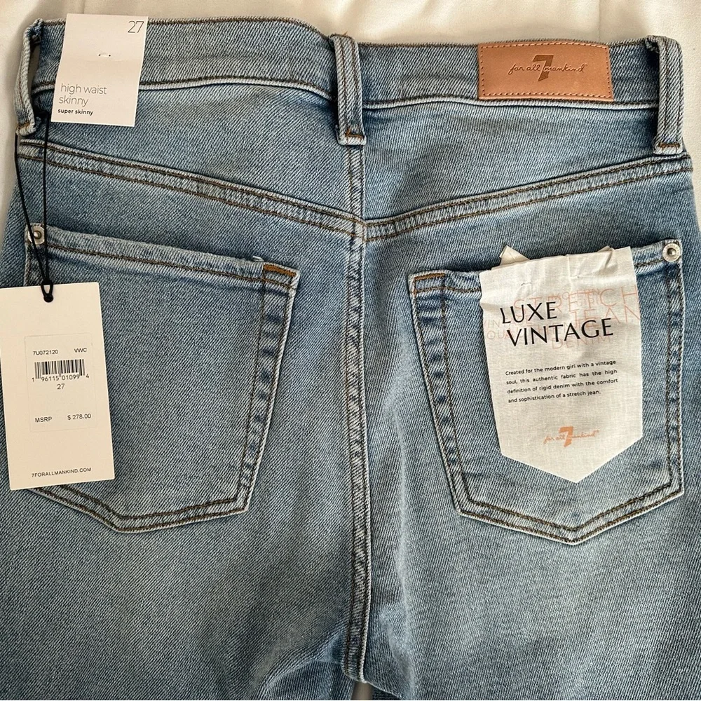 7 for all mankind jeans - never worn - size 27 - Picture 6 of 7